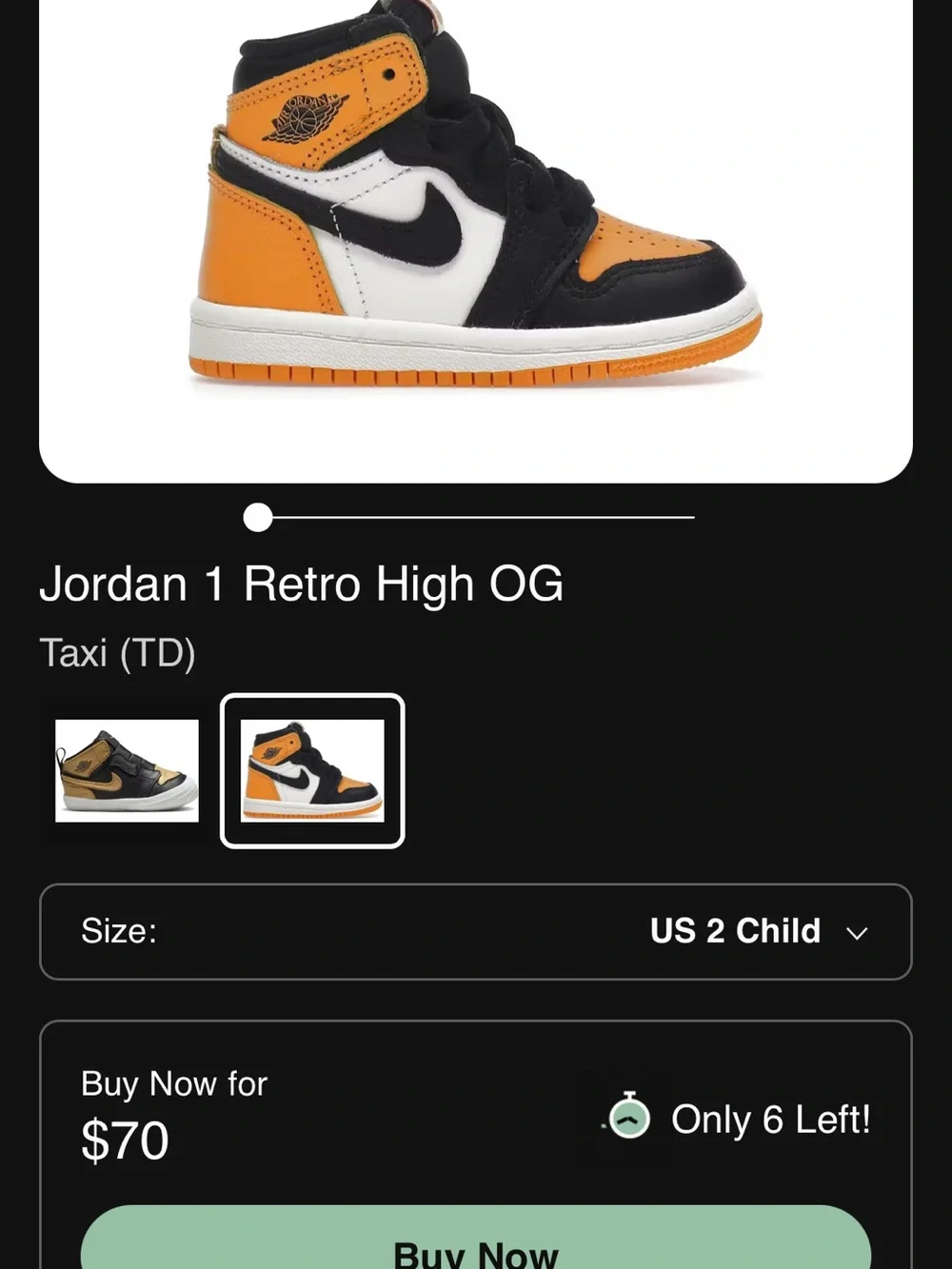 Jordan Kids Black White and Yellow High-Top Sneakers